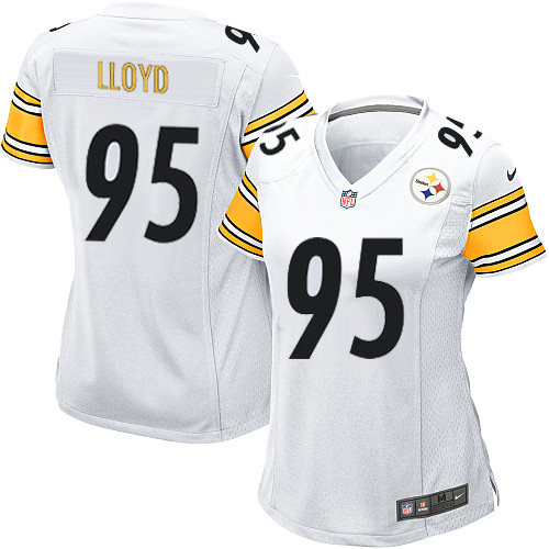 Women's Game Greg Lloyd Nike Jersey White Road - #95 NFL Pittsburgh Steelers